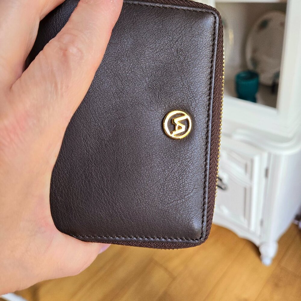 Brown leather wallet